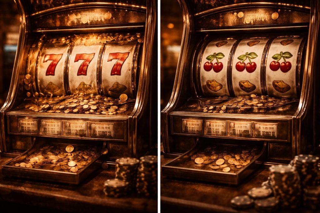 Diferencia entre slots de alta y baja volatilidad en la práctica