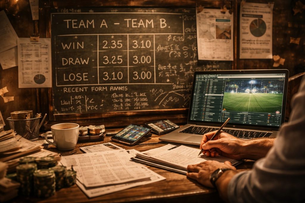 Cómo se forman las cuotas antes de que empiece un partido